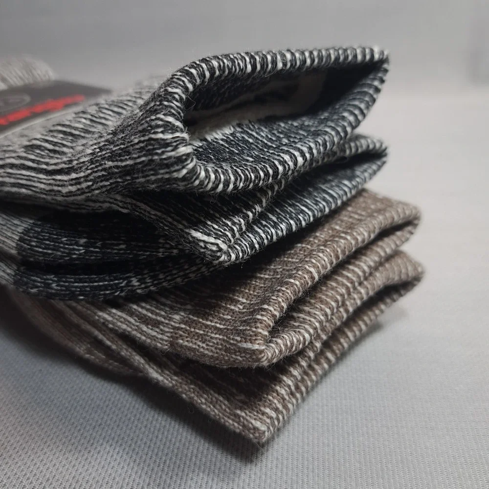 Wrangler ATG Men's 2 Pairs Size L Wool Blend Winter‎ Socks Black/Brown